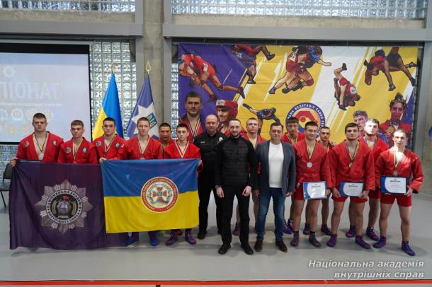 Чемпіонат із боротьби самбо серед курсантів проведено на базі Національної академії внутрішніх справ