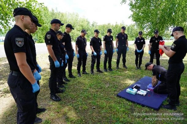Спільно з ГСУ НПУ в академії проведено практичні заняття з управління БПЛА, домедичної підготовки й мінної безпеки