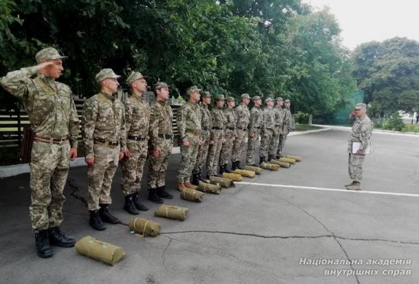 На базі ННІ №3  кафедра військової підготовки НАВС проводить навчальний збір