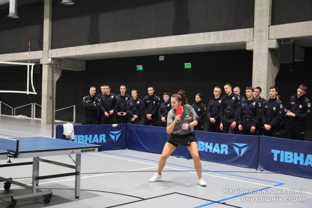 Відкрите тренування з настільного тенісу в Національній академії внутрішніх справ