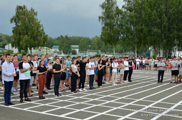 Оголошення наказу про зарахування курсантів 1-го курсу денної форми навчання