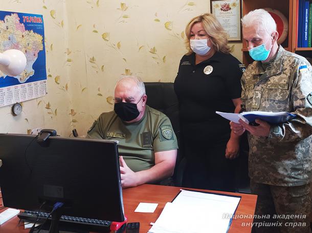 Zoom заняття перед початком навчального збору на кафедрі військової підготовки НАВС