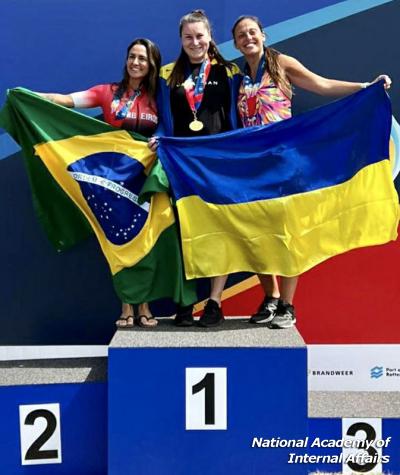 A representative of the National Academy of Internal Affairs has become a world champion in open water competitions